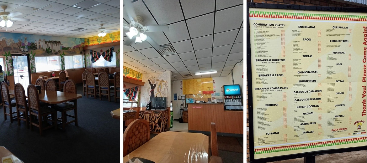 Alfredo's Mexican Food Menu